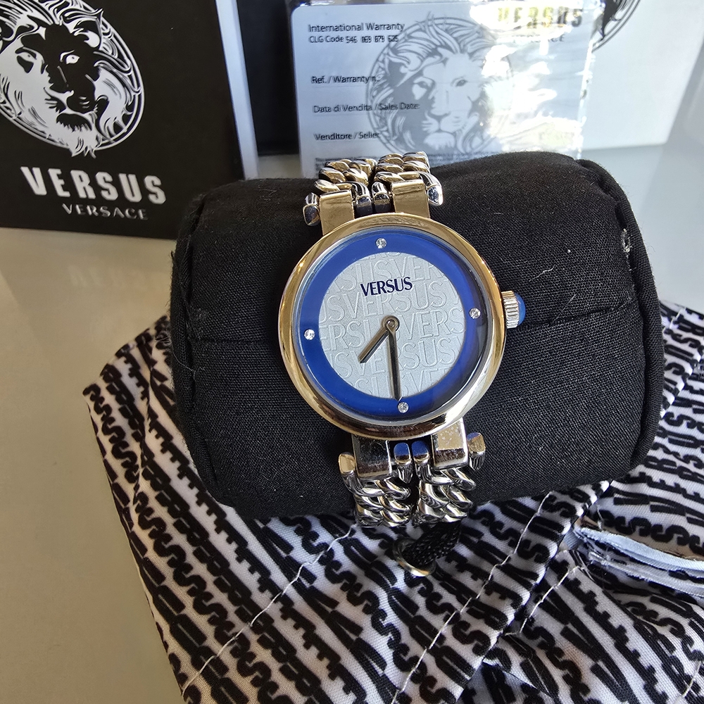 Versus Versace Blue Dial Silver Watch